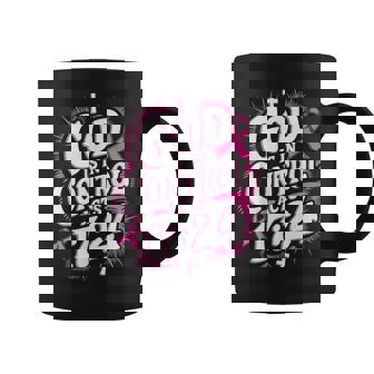 God Is In Control Survivor Breast Cancer Awareness Coffee Mug - Monsterry