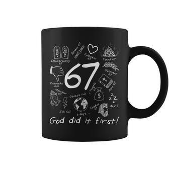 God Did It First 67 Six Seven Meme Jesus Christian Bible Coffee Mug - Thegiftio UK