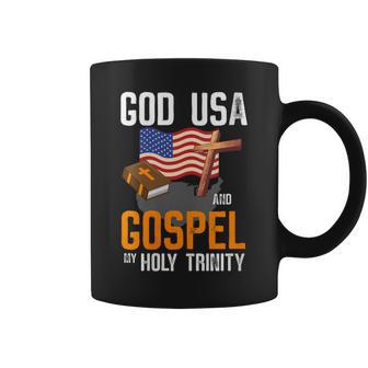 God USA And Gospel My Holy Trinity Religious Patriotism Coffee Mug | Mazezy