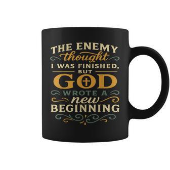 God Wrote A New Beginning Faith Based Inspiration Quote Coffee Mug - Thegiftio UK