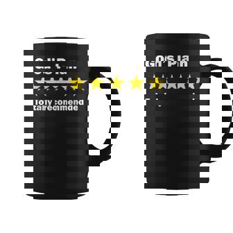 God's Plan Positive Five Star Review Christian Gospel Coffee Mug | Mazezy