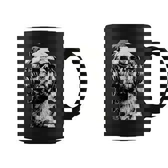 Golden Retriever Dj In Sunglasses Santa Dog Christmas Music Coffee Mug | Mazezy