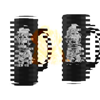 Golden Retriever Dog Puppy Graphic Coffee Mug - Monsterry