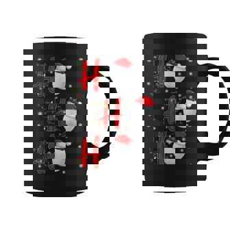 Golf Ball Santa Hat HO HO HO Men Women Christmas Xmas Lights Coffee Mug | Mazezy