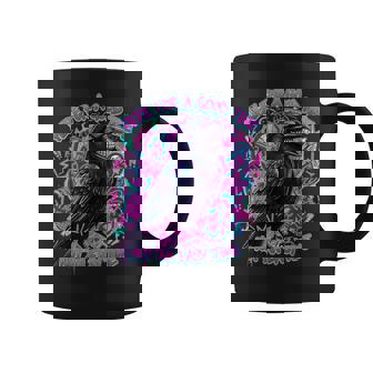 Good Time Not Easy Time Raven Graffiti Meme Crow Vaporwave Coffee Mug | Mazezy
