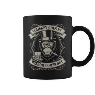 Gorilla Whisky Whisky Divertido Meme Hombres Taza de café - Regaloses