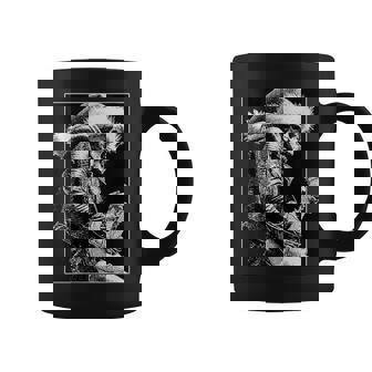 Gothic Skeleton Santa Guitar Christmas Rocker Punk Grunge Coffee Mug - Monsterry