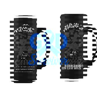 By The Grace Of God I'm A Survivor Colon Cancer Awareness Coffee Mug | Seseable UK