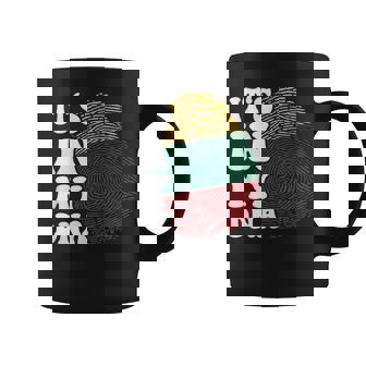 Gracioso Está En Mi Adn Lituania Bandera Huella Digital Taza de café - Regaloses