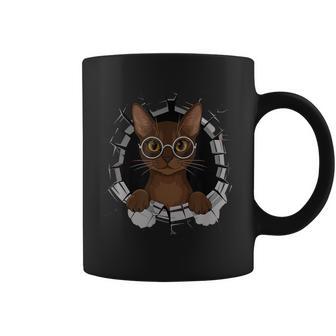 Graffiti Wall Art Burmese Cat Sunglasses Graphic Print Coffee Mug - Monsterry