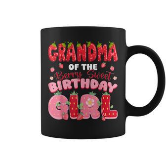 Grandma Of The Berry Sweet Birthday Girl Strawberry Party Coffee Mug - Thegiftio UK