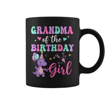 Grandma Of The Birthday For Girl Dinosaur T-Rex Party Family Coffee Mug - Monsterry