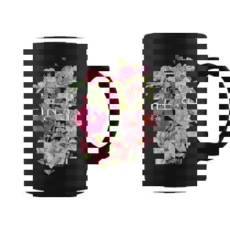 Graphique De Couleur Rose Fleurs Fraîches Tasse - Cadeauxyz