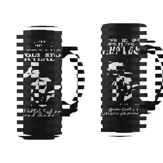 The Great Lakes Unsalted & Shark Free Michigan Superior Map Coffee Mug | Mazezy