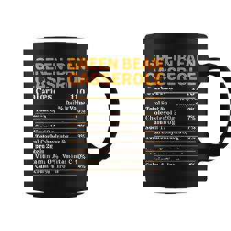 Green Bean Caserole Nutrition Facts Thanksgiving Coffee Mug | Mazezy