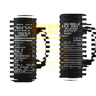 Green Bean Caserole Nutrition Facts Thanksgiving Coffee Mug | Mazezy