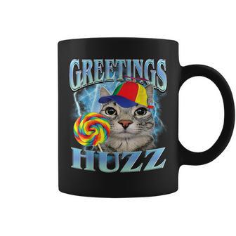 Greetings Huzz Lollipop Cat Meme Coffee Mug - Thegiftio UK