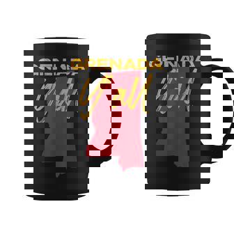 Grenada Mississippi Y'All MS Pride State Map Cute Coffee Mug | Mazezy