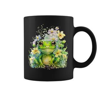 Grenouille Jolie Grenouille Avec Des Fleurs Grenouille Tasse - Cadeauxyz
