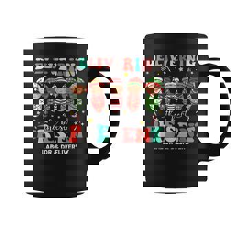 Groovy Labor And Delivery Nurse Christmas Delivering Nurse Coffee Mug | Seseable CA