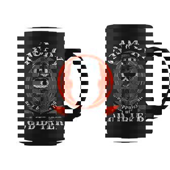 Grumpy Old Biker Never Happy Unless Riding Coffee Mug | Mazezy