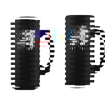 Guatemala & USA Together Half American Half Guatemalan Tank Top Coffee Mug | Mazezy