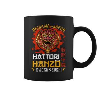 Guerrero Guerrero Okinawa Japan Hattori Hanzoword Andushi Manga Larga Taza de café - Regaloses