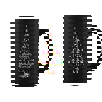 Guitar Christmas Tree Lights Xmas Pajamas Guitar Lover Coffee Mug | Seseable FR