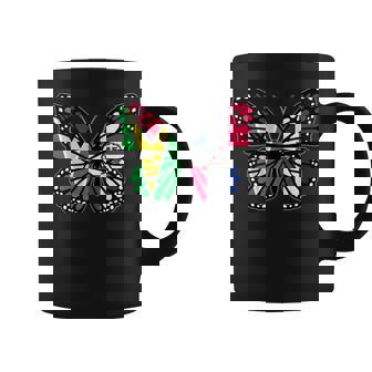 Guyana And Dominican Butterfly Half Guyanese Dominicana Tank Top Coffee Mug | Mazezy