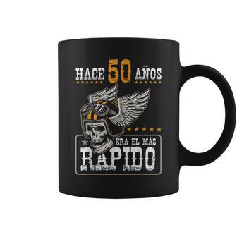 Hace 50 Años Divertida Calavera Moto Para Hombre Motero Taza de café - Regaloses