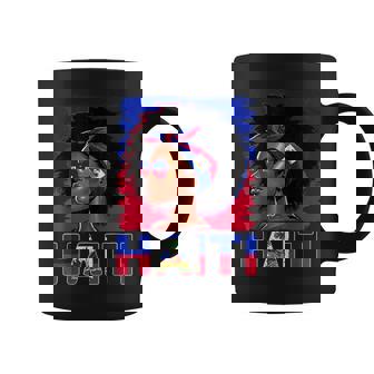 Haitian Girl Haiti Flag Proud Haitienne Afro Haiti Coffee Mug | Seseable FR