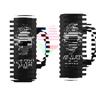 Half American Half South Sudanese USA South Sudan Flag Coffee Mug | Mazezy