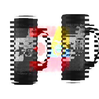 Half Canada Ecuador Flag Canadian Ecuadorian Pride Roots Coffee Mug | Mazezy
