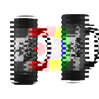 Half Canada Ethiopia Flag Canadian Ethiopian Pride Roots Coffee Mug | Mazezy