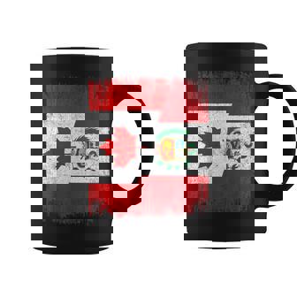 Half Canada Peru Flag Canadian Peruvian Pride Roots Coffee Mug | Mazezy