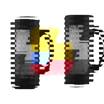 Half Colombia Belgium Flag Colombian Belgian Pride Roots Coffee Mug | Mazezy