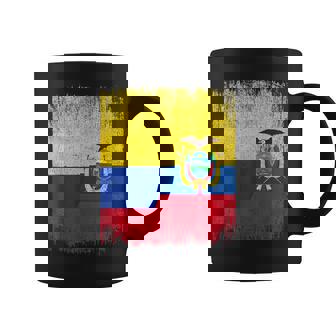Half Colombia Ecuador Flag Colombian Ecuadorian Pride Roots Coffee Mug | Mazezy