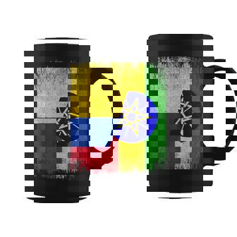 Half Colombia Ethiopia Flag Colombian Ethiopian Pride Roots Coffee Mug | Mazezy
