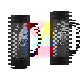 Half Cuba Ecuador Flag Cuban Ecuadorian Pride Roots Coffee Mug | Mazezy