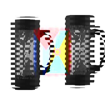 Half Cuba Grenada Flag Cuban Grenadian Pride Roots Coffee Mug | Mazezy
