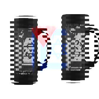 Half Cuba Israel Flag Cuban Israelis Pride Roots Coffee Mug | Mazezy