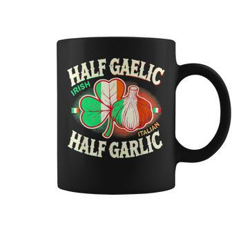 Half Gaelic Half Garlic Irish Italian Heritage Pride Family Coffee Mug - Thegiftio