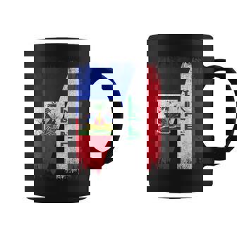 Half Haiti Iraq Flag Haitian Iraqis Pride Roots Coffee Mug | Mazezy