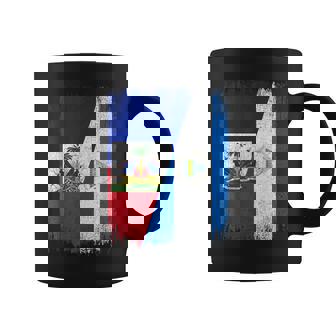 Half Haiti Nicaragua Flag Haitian Nicaraguan Pride Roots Coffee Mug | Mazezy