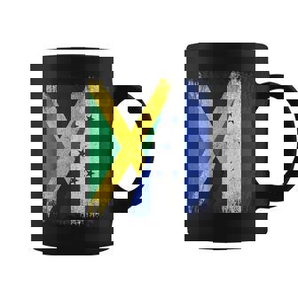 Half Jamaica Honduras Flag Jamaican Honduran Pride Roots Coffee Mug | Mazezy