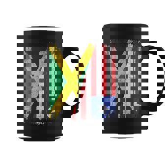 Half Jamaica Liberia Flag Jamaican Liberian Pride Roots Coffee Mug | Mazezy