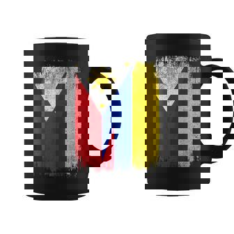 Half Philippines Colombia Flag Filipino Colombian Roots Coffee Mug | Mazezy
