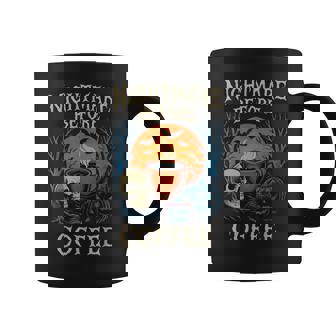 Halloween Goth Nightmare Before Coffee Coffee Mug | Mazezy