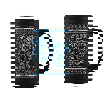 Hanukkah 67 Festive Dreidel Ugly Sweater Jew Six Seven 6 7 Coffee Mug - Monsterry