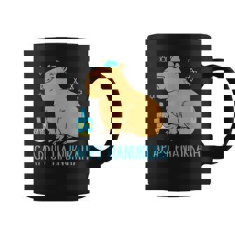 Hanukkah Capybara Dreidel Game Cute Cappy Hanukkah Coffee Mug - Monsterry